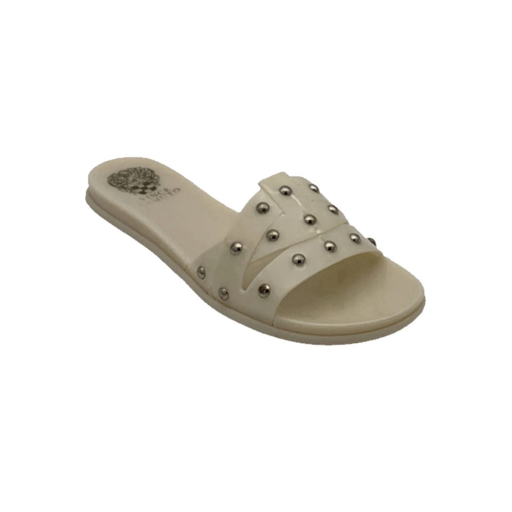 Vince Camuto Emelon Creamy White Studded Jelly Slides Sandals Womens Size 8